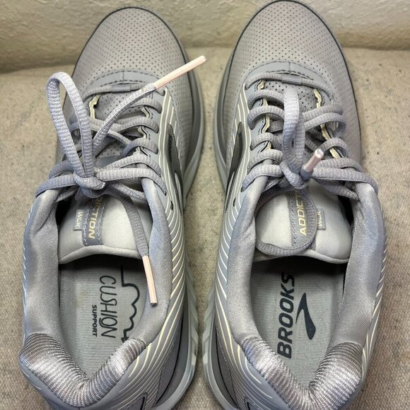 Brooks Woman's Grey Addiction Walker Suede Running Shoes Sz 10.5 - Picture 5 of 11